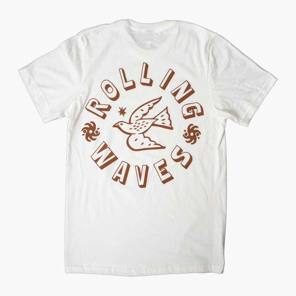 Soaring in the Shadows t-shirt white back - surf-inspired apparel Nosara Costa Rica