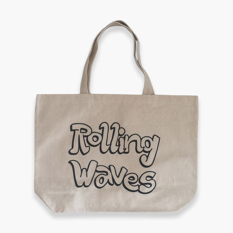On the Bubbly Side jumbo tote bag - coastal lifestyle apparel from Rolling Waves Nosara front